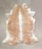 Beige and White X-Large Brazilian Cowhide Rug 7'0