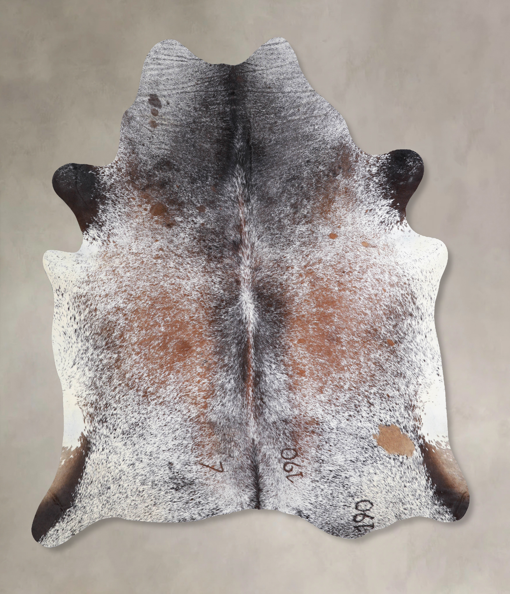 Salt and Pepper Brown Cowhide Rug #A33815