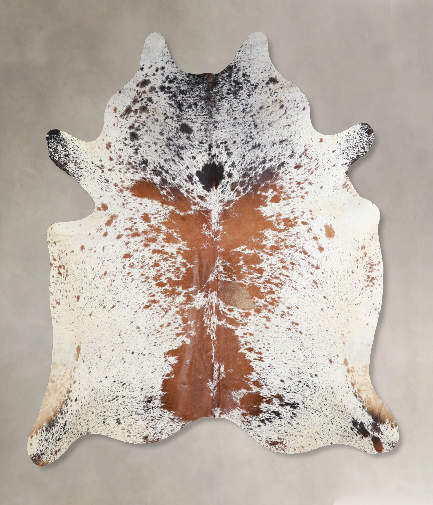 Salt and Pepper Brown Cowhide Rug #A33817