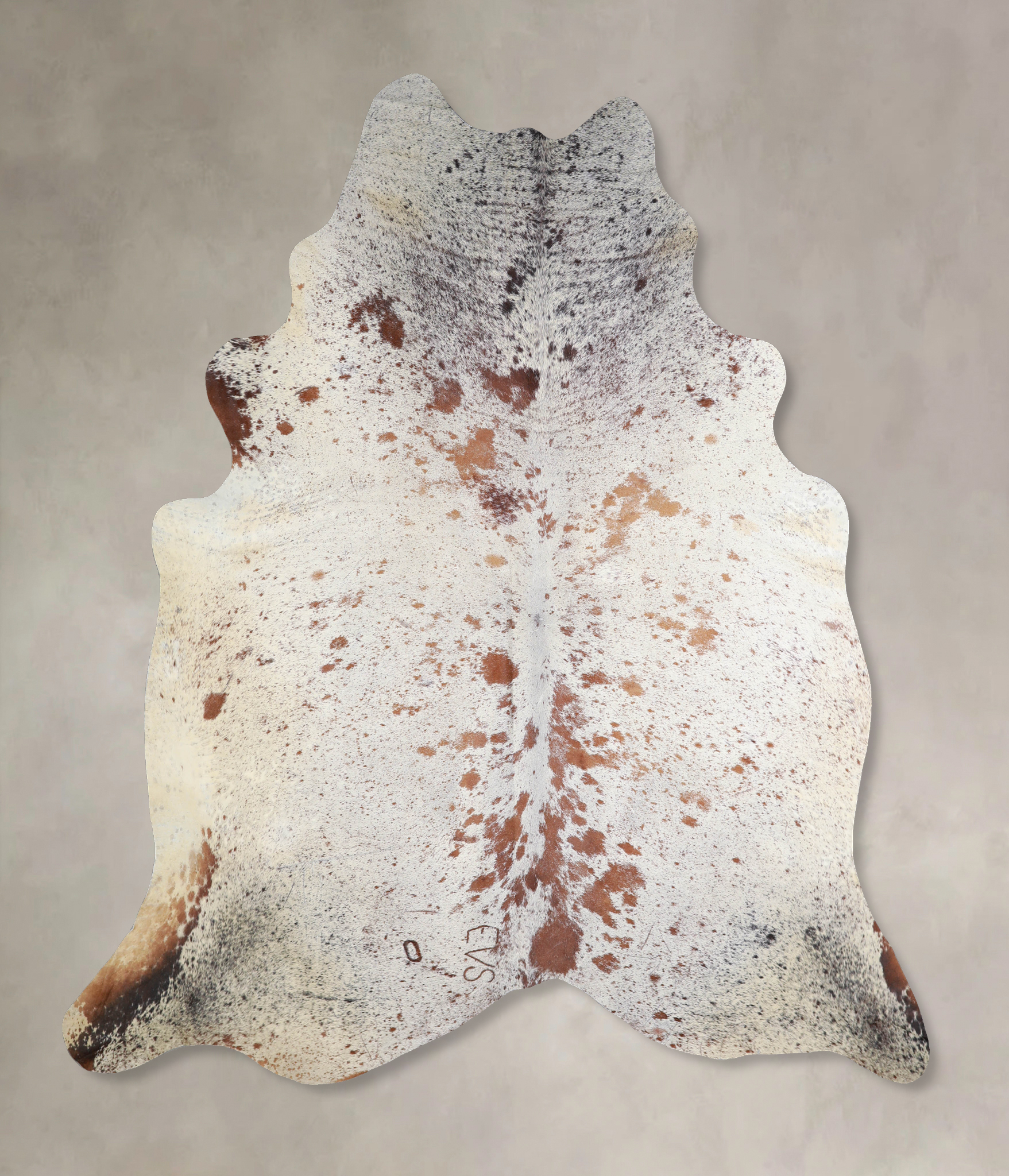 Salt and Pepper Brown Cowhide Rug #A33826