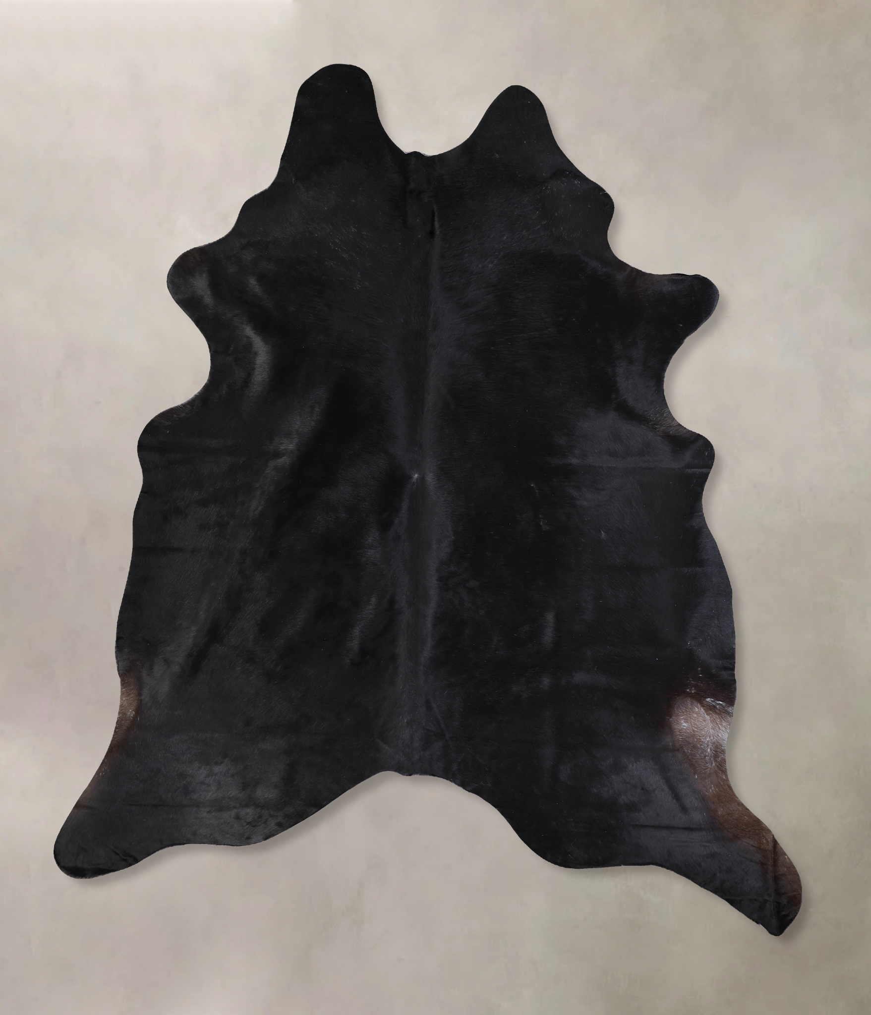 Solid Black Cowhide Rug #A33874