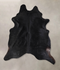 Solid Black XX-Large Brazilian Cowhide Rug 7'10