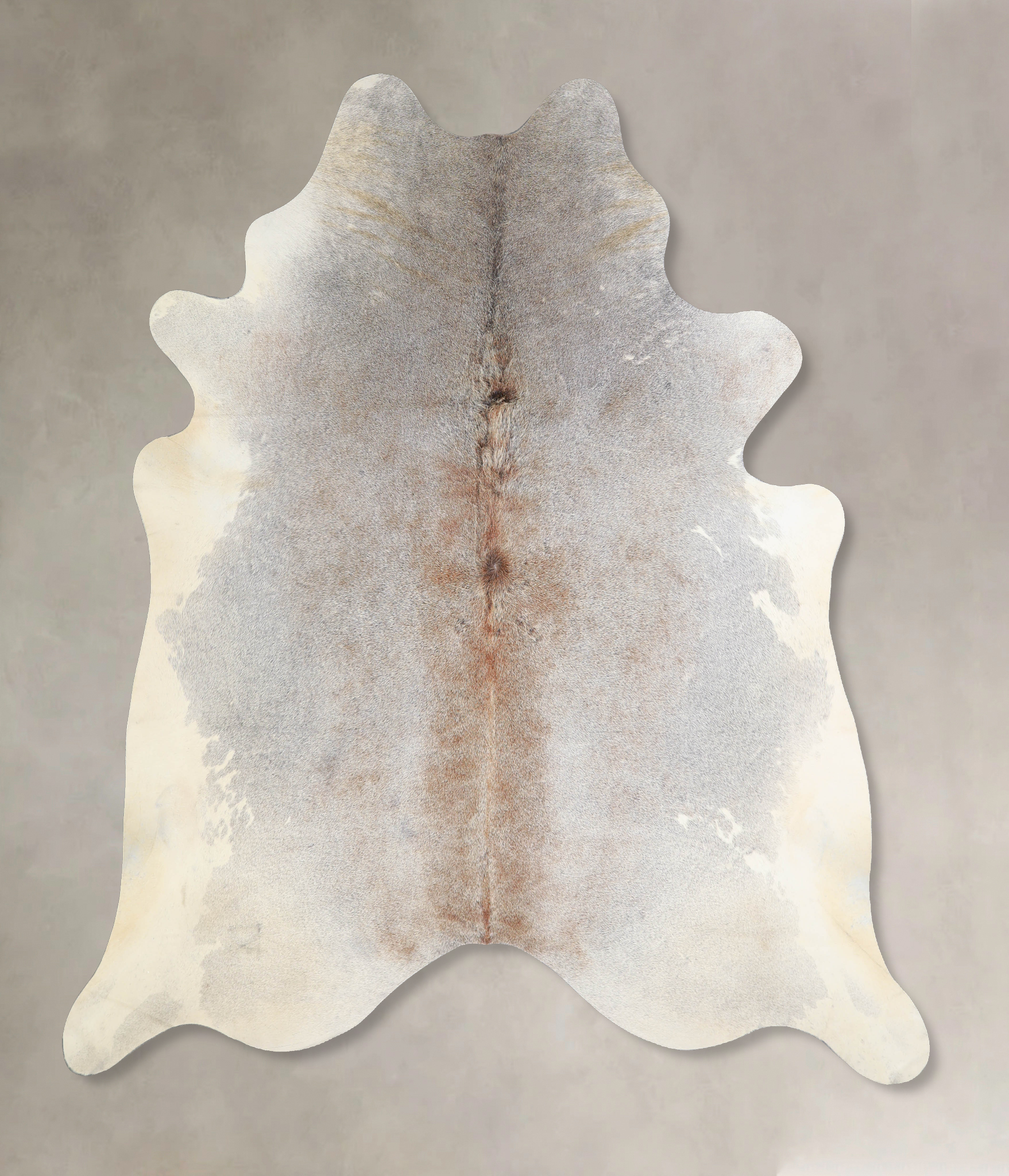 Grey with Beige Cowhide Rug #A33883