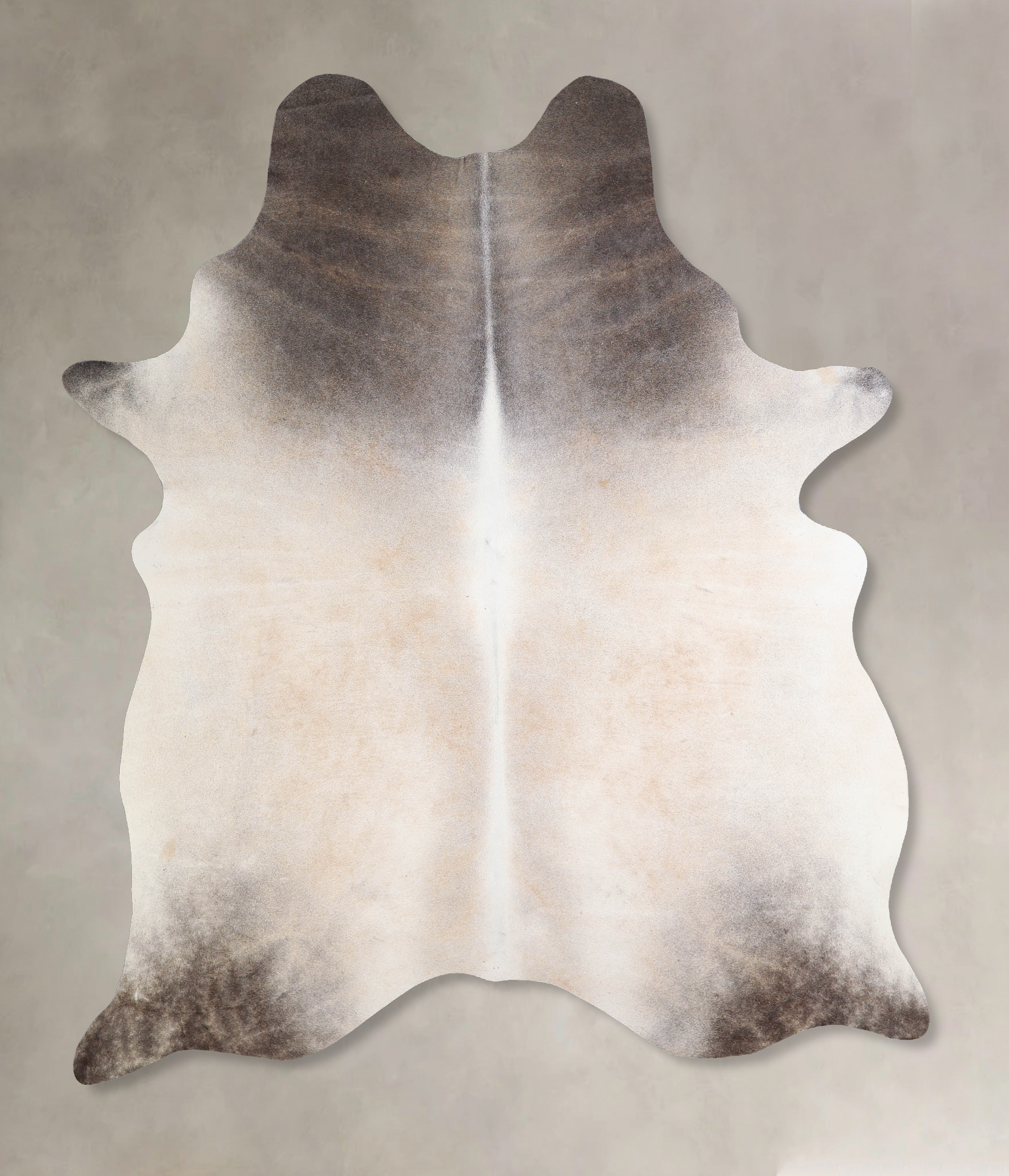 Grey with Beige Cowhide Rug #A33891