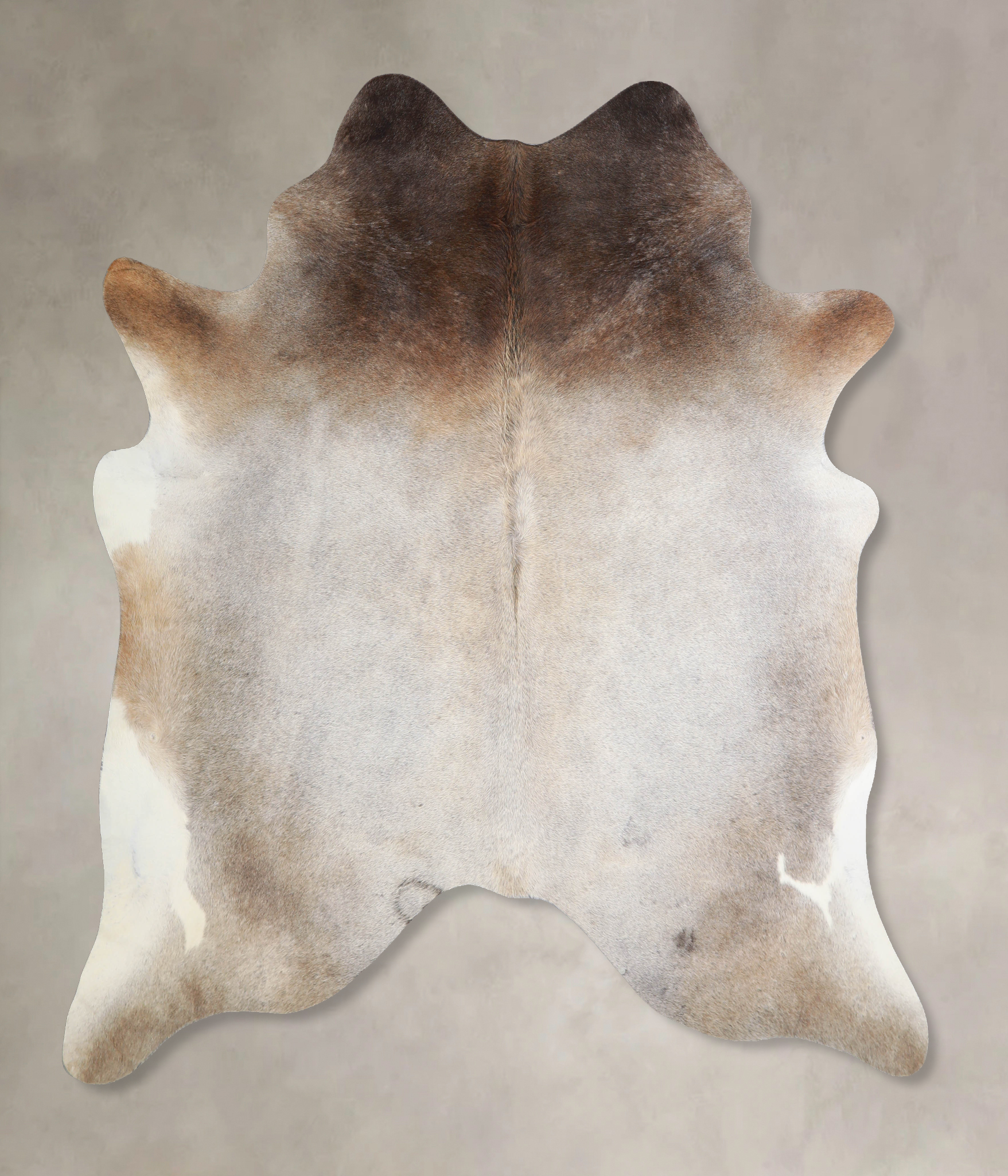 Grey with Beige Cowhide Rug #A33892