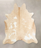 Beige and White X-Large Brazilian Cowhide Rug 6'7