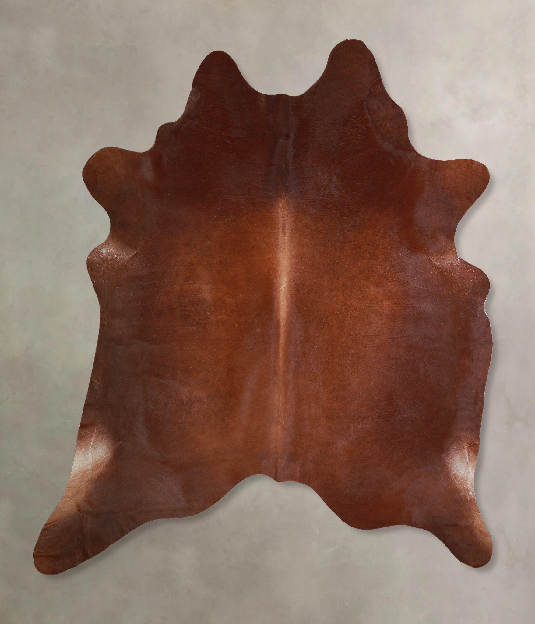 Solid Brown Cowhide Rug #A33921