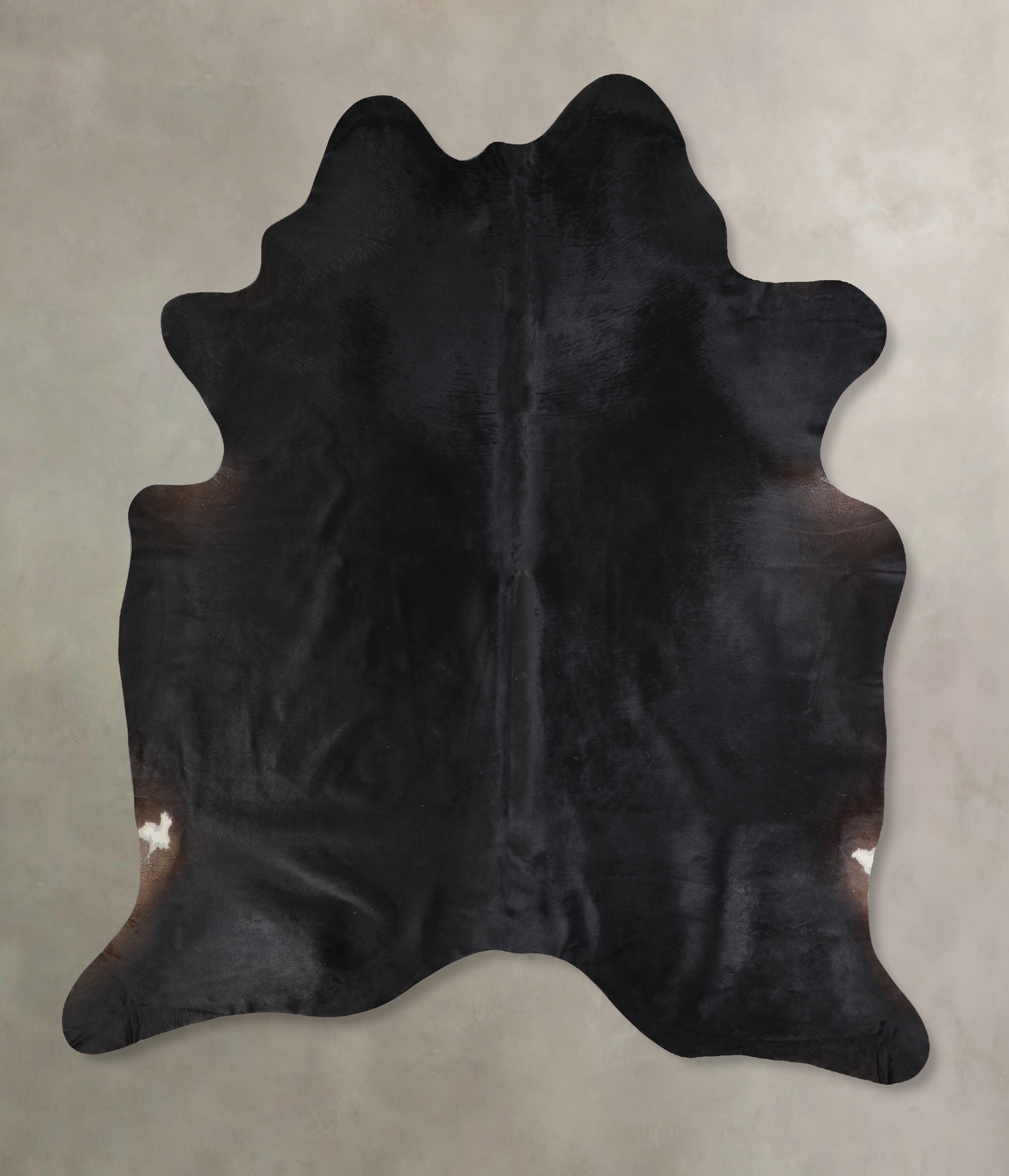 Solid Black Cowhide Rug #A33922