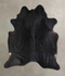 Solid Black X-Large Brazilian Cowhide Rug 7'5