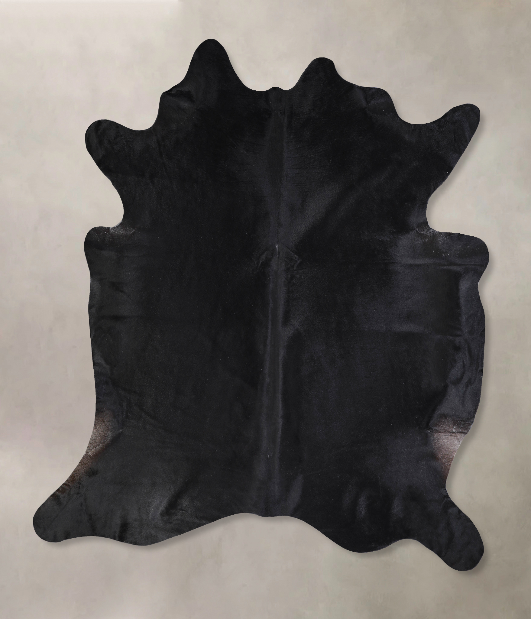 Solid Black Cowhide Rug #A33935