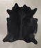 Solid Black X-Large Brazilian Cowhide Rug 6'10