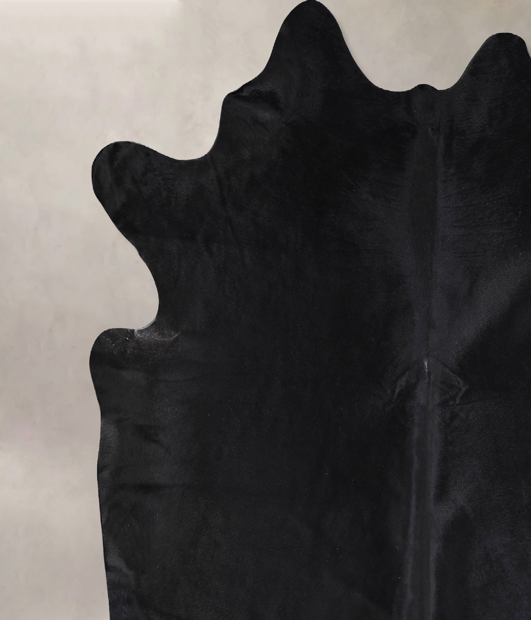 Solid Black Cowhide Rug #A33935