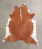 Brown and White Regular X-Large Brazilian Cowhide Rug 6'10