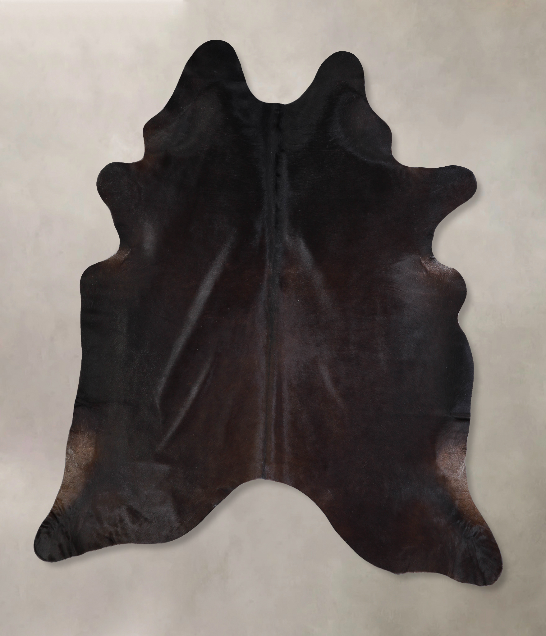 Solid Black Cowhide Rug #A33946