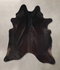 Solid Black X-Large Brazilian Cowhide Rug 7'4