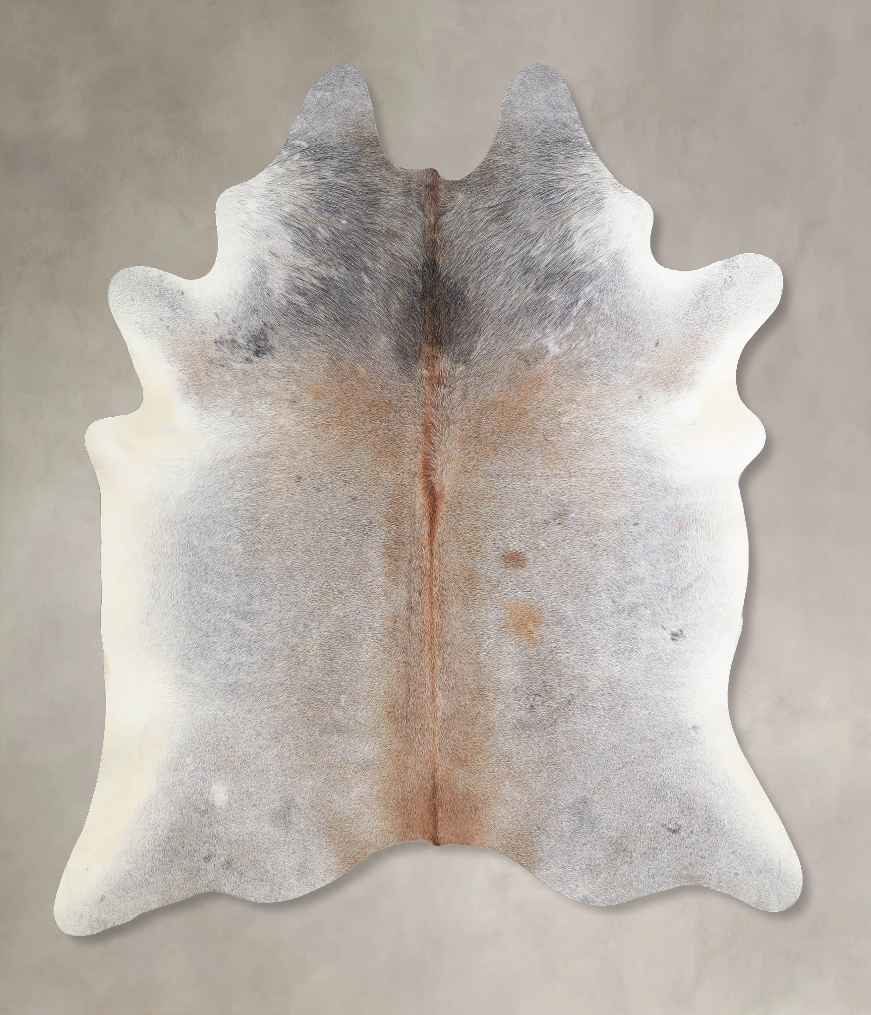 Grey with Beige Cowhide Rug #A33951