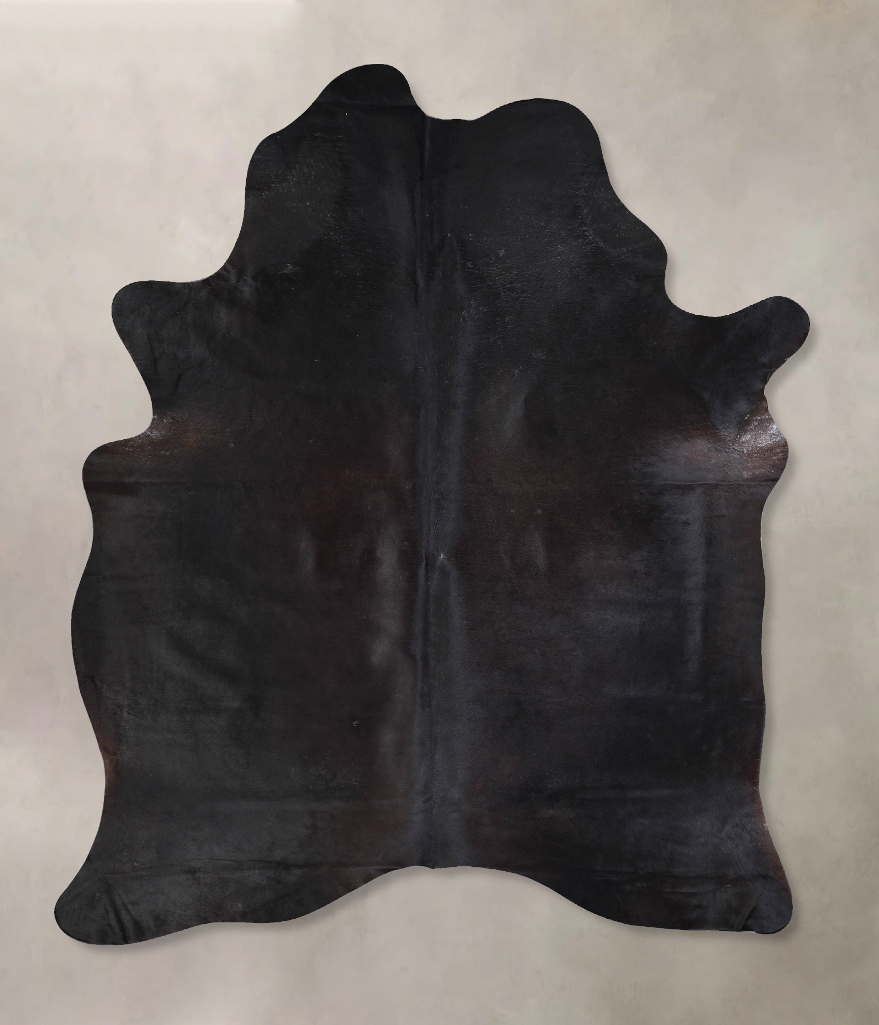 Solid Black Cowhide Rug #A33960