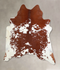 Brown and White X-Large Brazilian Cowhide Rug 7'1