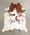 Brown and White X-Large Brazilian Cowhide Rug 6'9