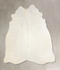 Solid White Large Brazilian Cowhide Rug 6'1