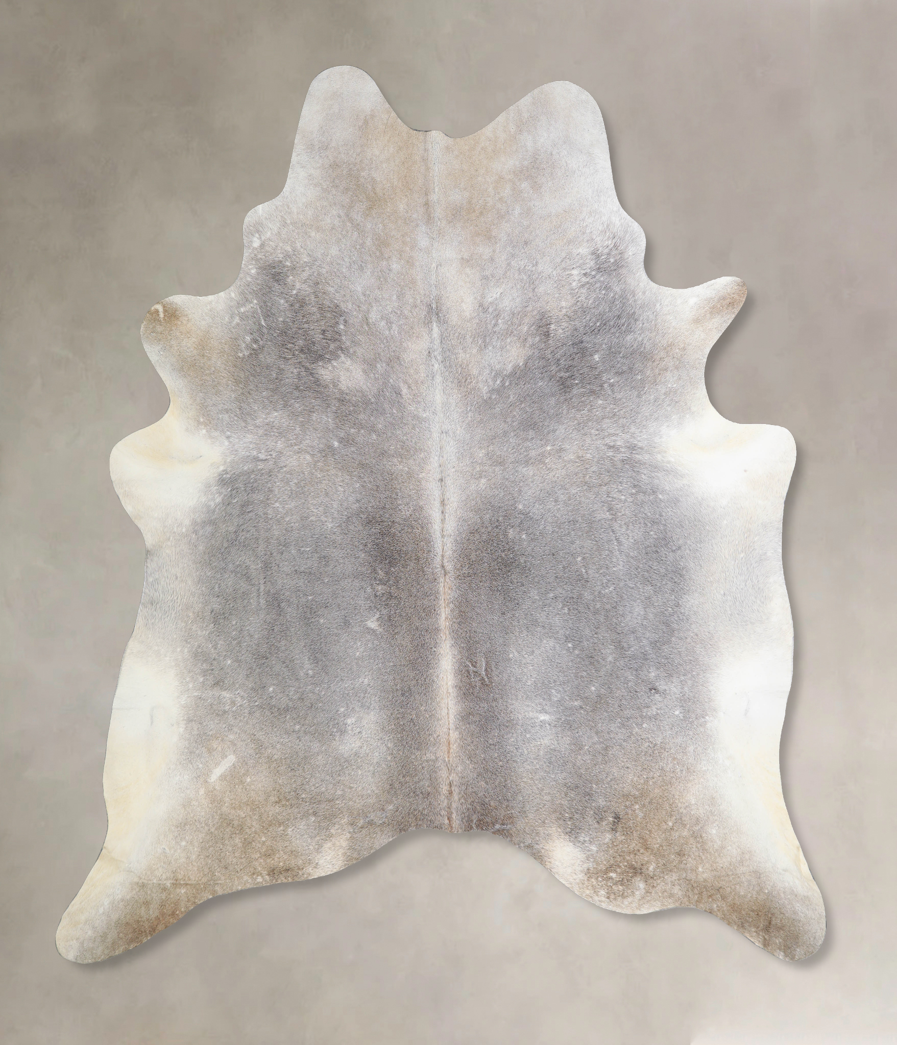 Grey with Beige Cowhide Rug #A34014