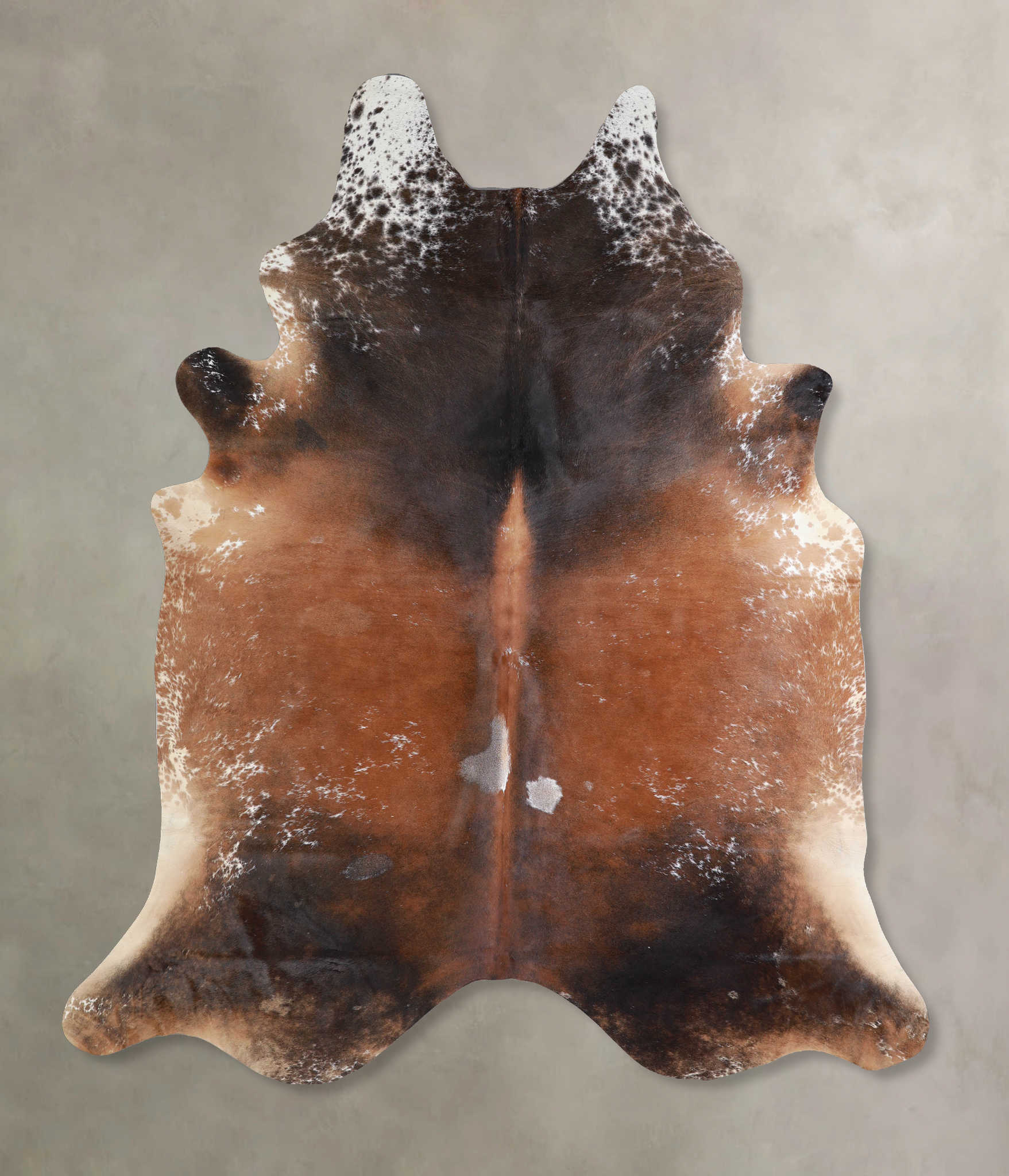 Salt and Pepper Brown Cowhide Rug #A34020