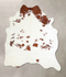 Brown and White X-Large Brazilian Cowhide Rug 6'11