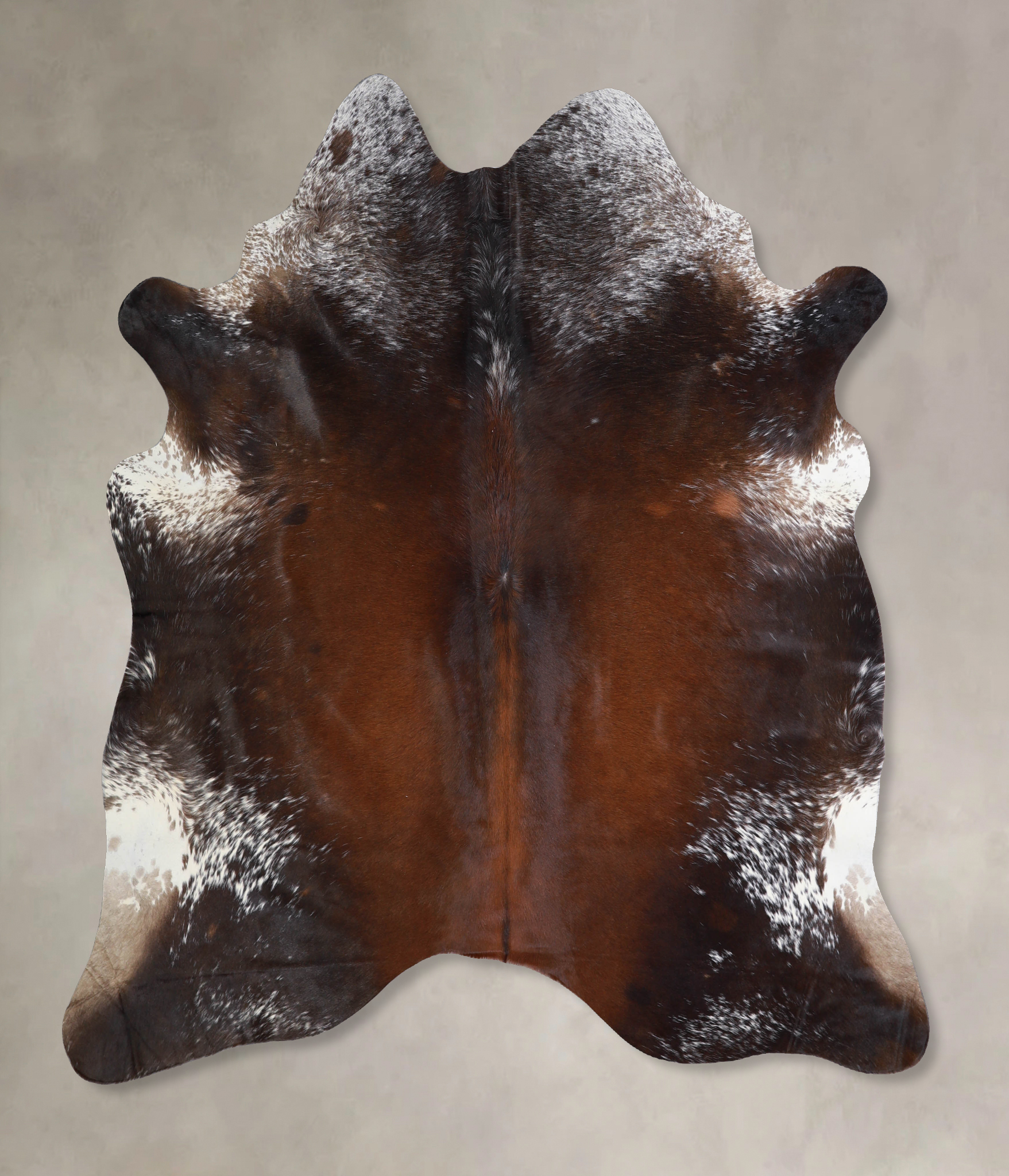 Salt and Pepper Brown Cowhide Rug #A34028