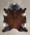 Salt and Pepper Brown X-Large Brazilian Cowhide Rug 6'7