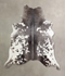 Grey With White X-Large Brazilian Cowhide Rug 6'11