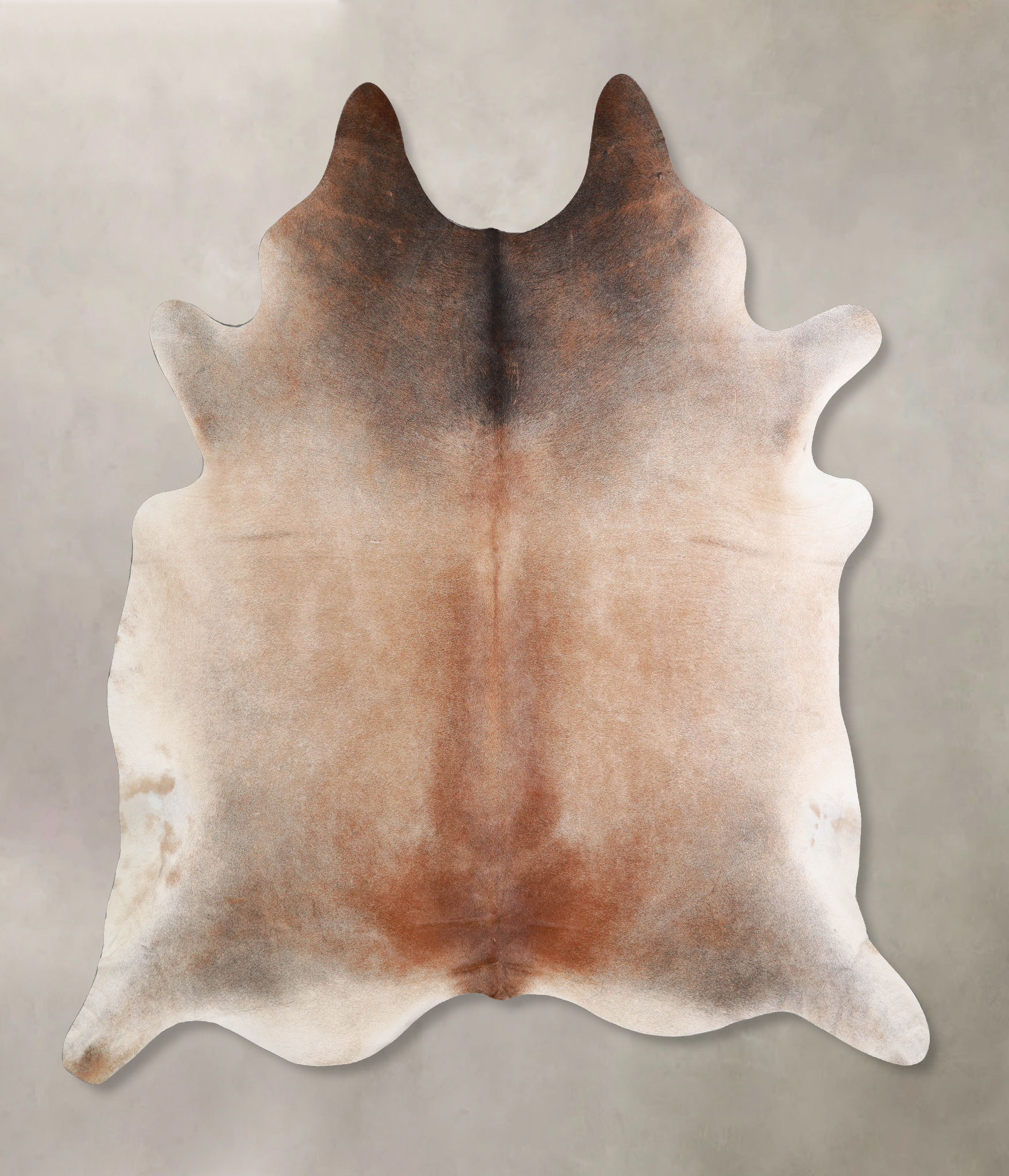 Grey with Beige Cowhide Rug #A34124