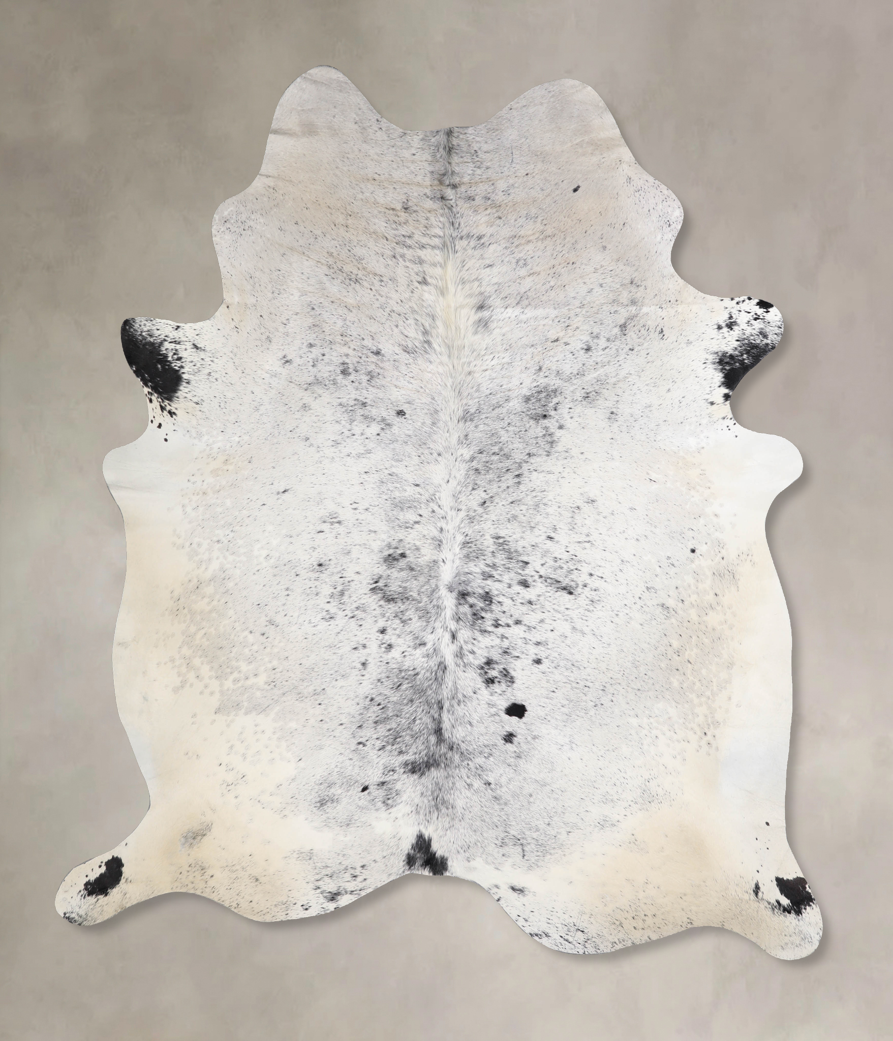 Salt and Pepper Black Cowhide Rug #A34132