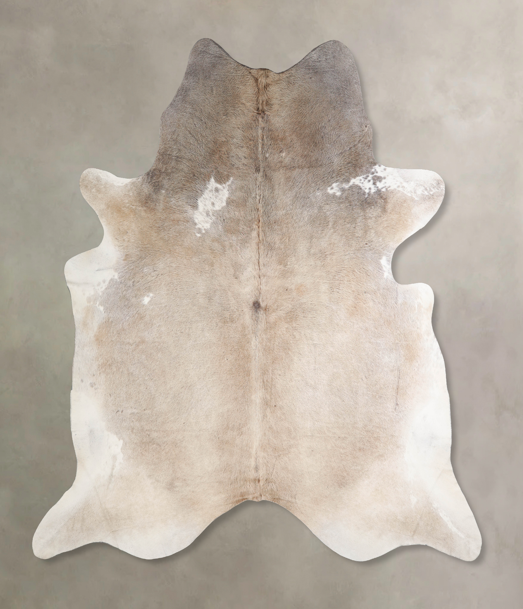 Grey with Beige Cowhide Rug #A34149