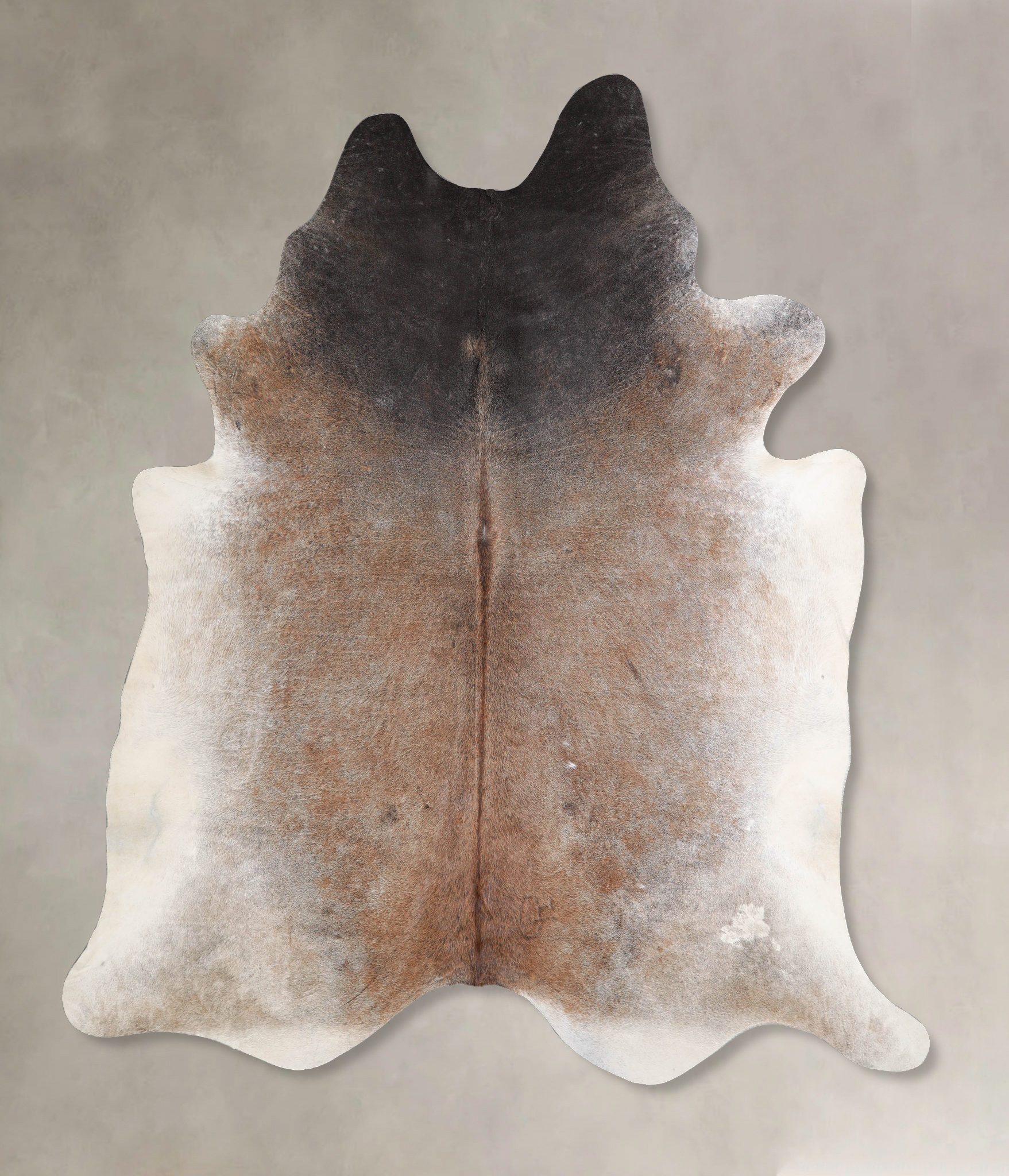 Grey with Beige Cowhide Rug #A34156