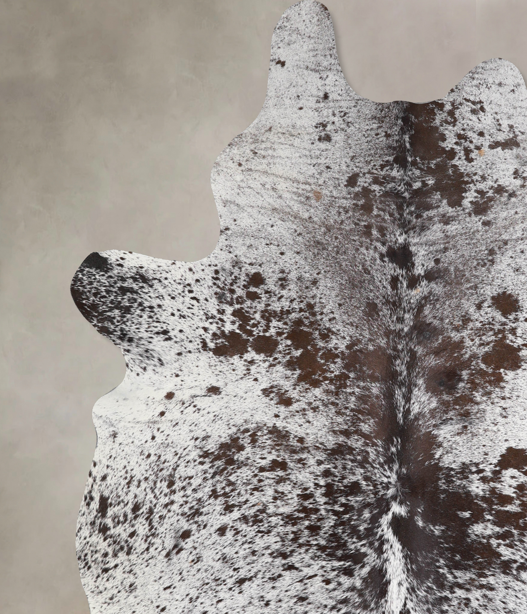 Salt and Pepper Brown Cowhide Rug #A34183