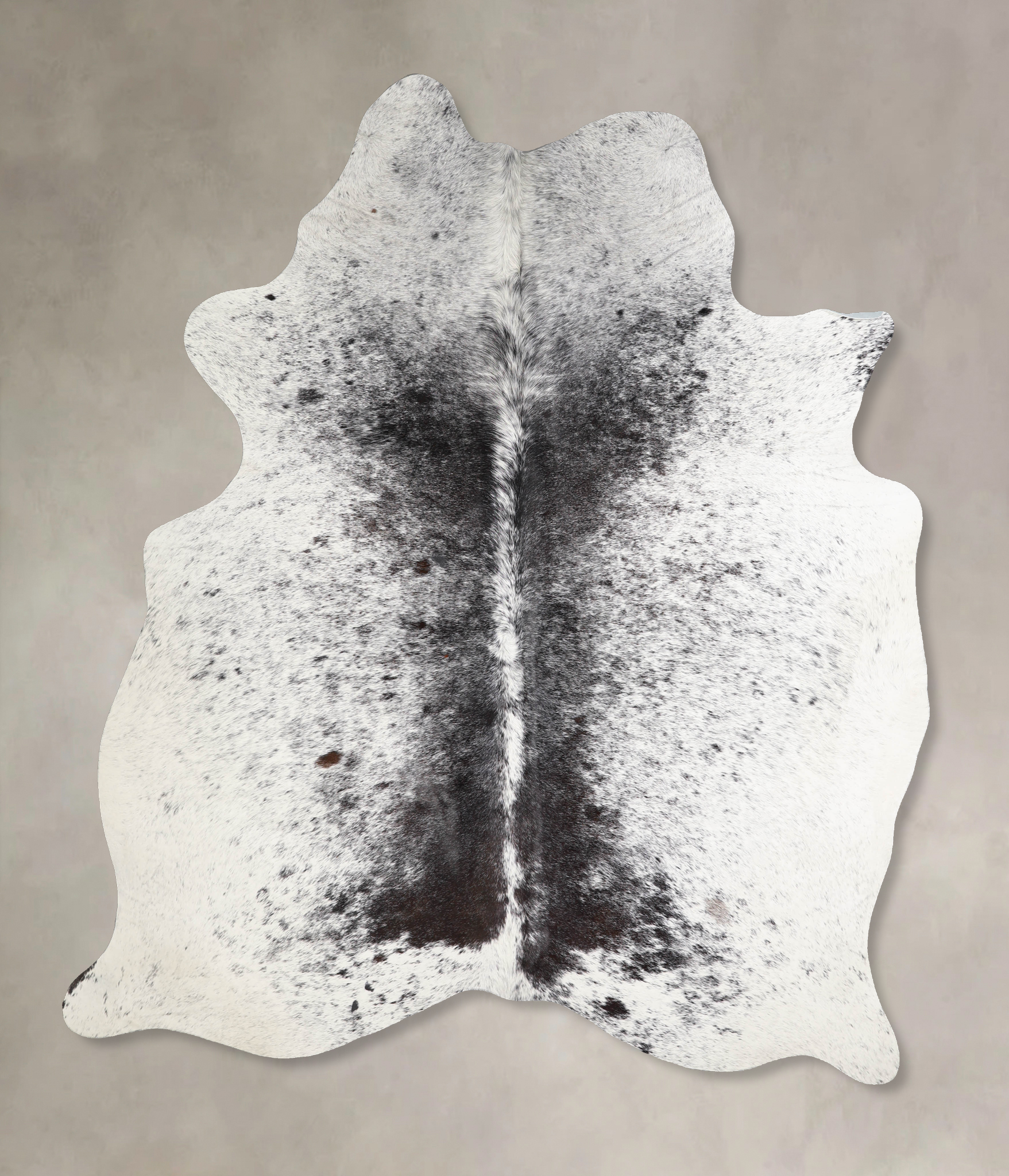 Salt and Pepper Black Cowhide Rug #A34202