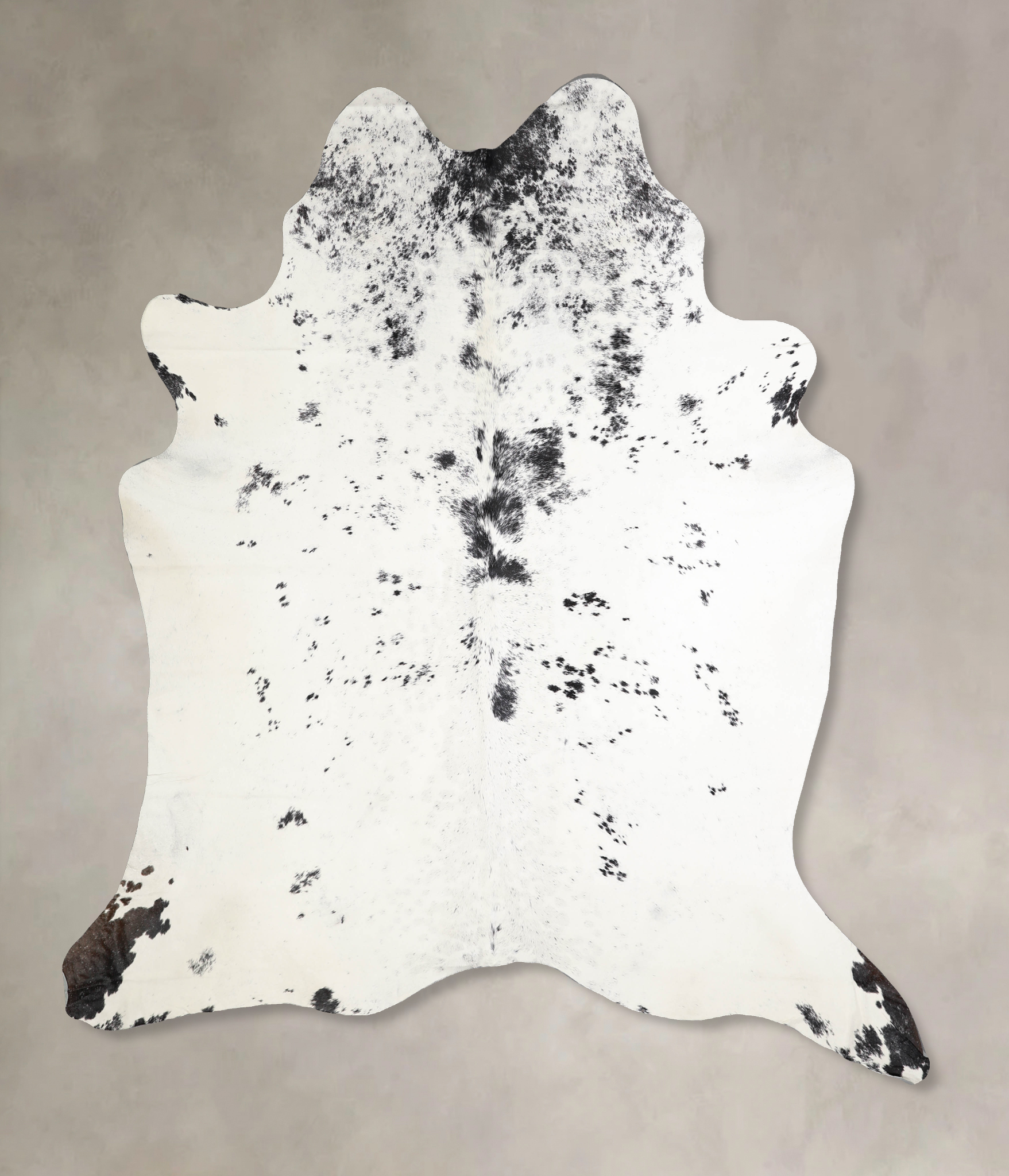 Salt and Pepper Black Cowhide Rug #A34212