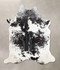 Salt and Pepper Black X-Large Brazilian Cowhide Rug 7'4