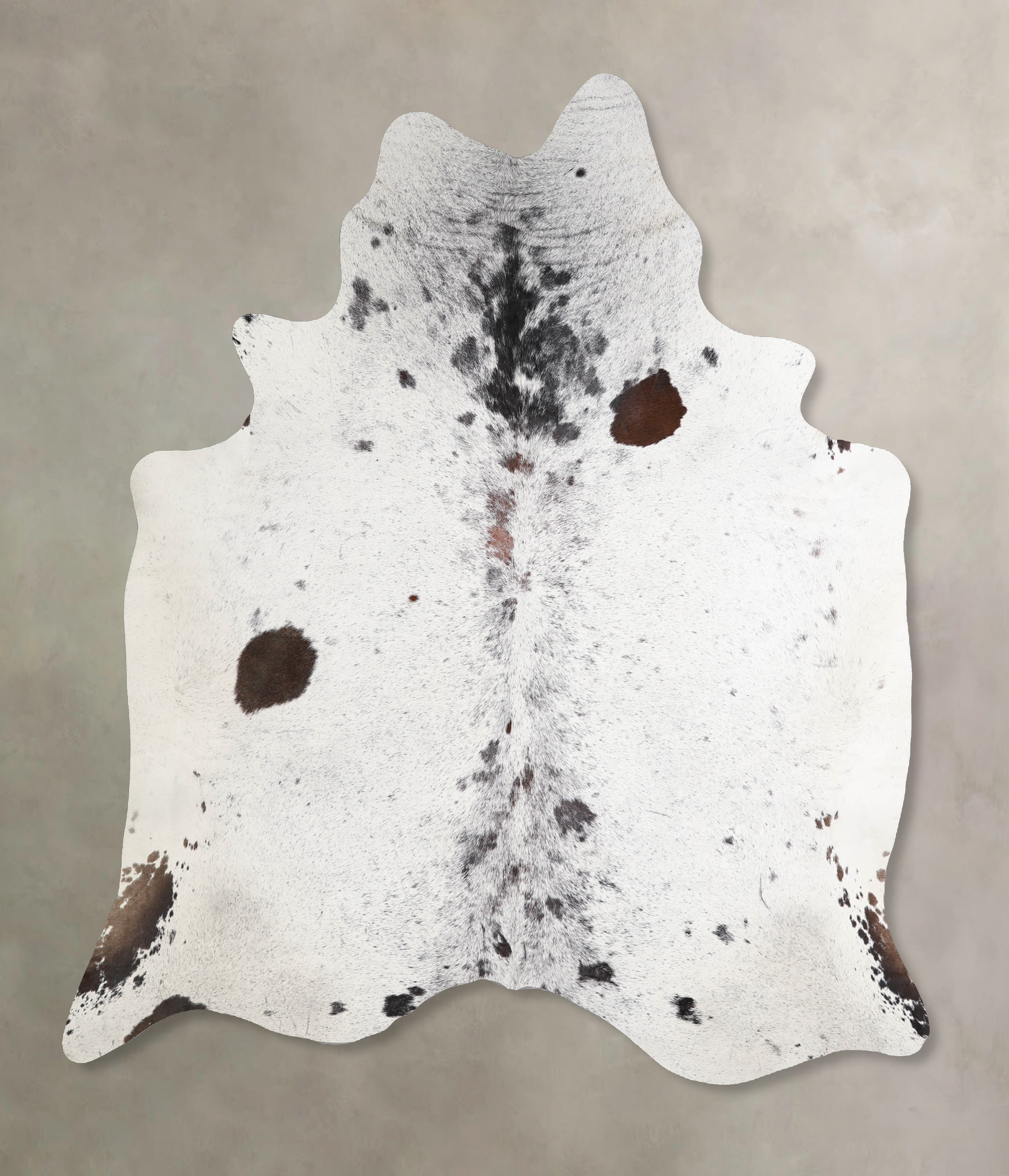 Salt and Pepper Black Cowhide Rug #A34257