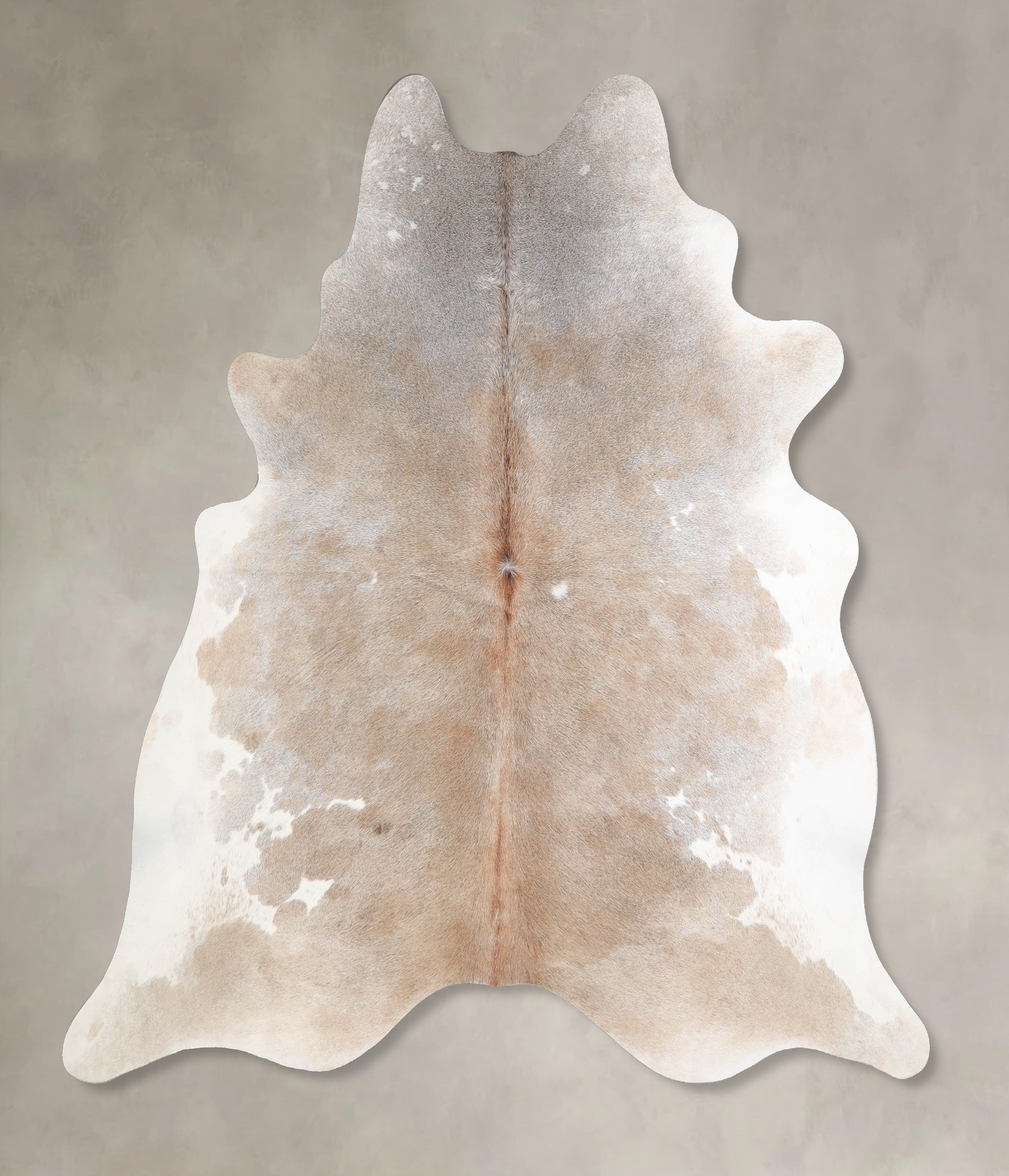 Grey with Beige Cowhide Rug #A34267