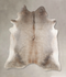 Grey with Beige XX-Large Brazilian Cowhide Rug 7'10