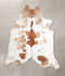 Brown and White XX-Large Brazilian Cowhide Rug 7'9