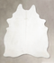 Solid White Large Brazilian Cowhide Rug 6'11