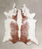 Brown and White XX-Large Brazilian Cowhide Rug 7'7