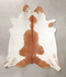 Brown and White XX-Large Brazilian Cowhide Rug 7'5