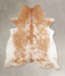 Brown and White XX-Large Brazilian Cowhide Rug 7'8