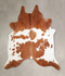 Brown and White XX-Large Brazilian Cowhide Rug 7'10