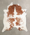 Brown and White XX-Large Brazilian Cowhide Rug 7'6