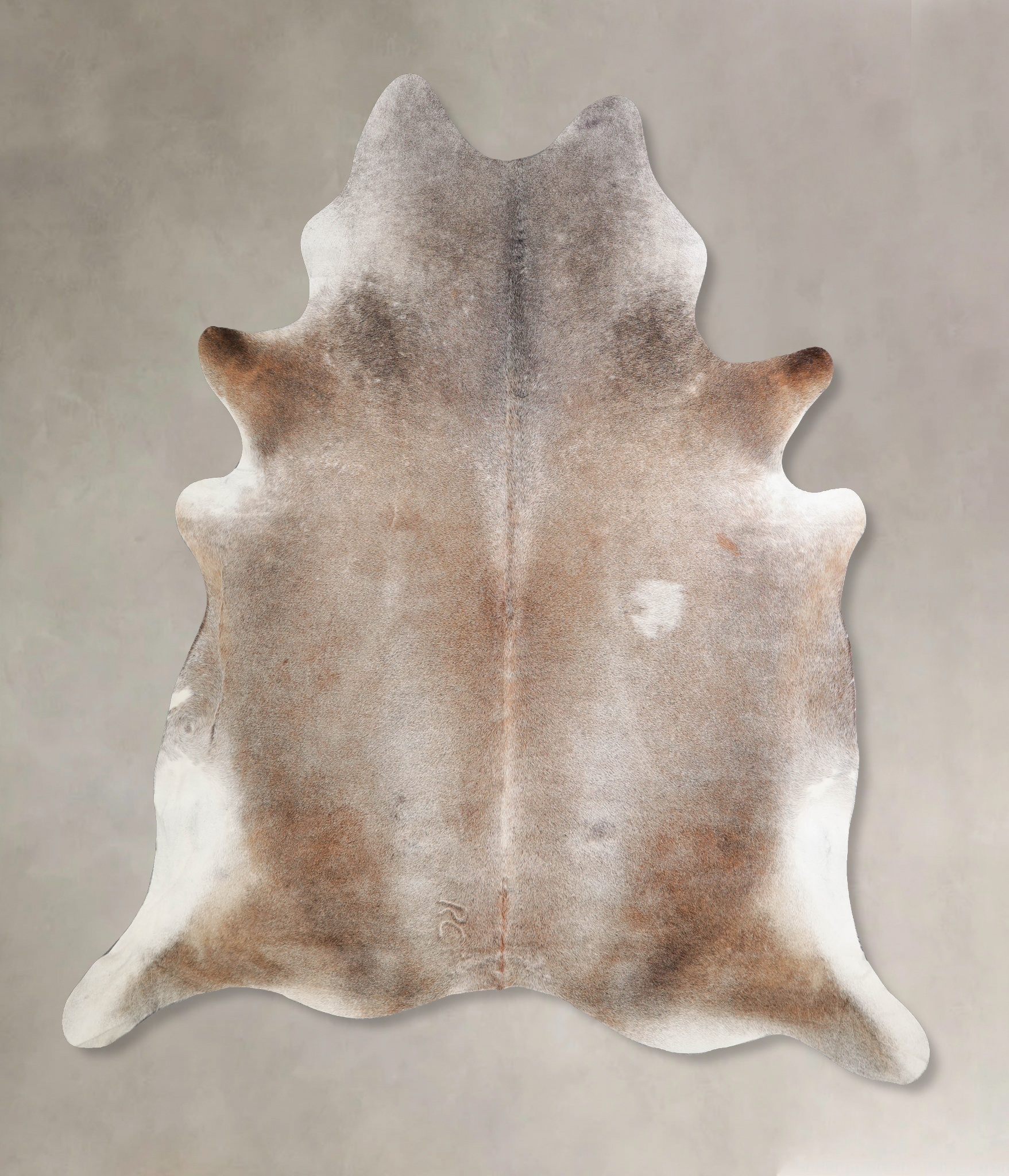 Grey with Beige Cowhide Rug #A34350