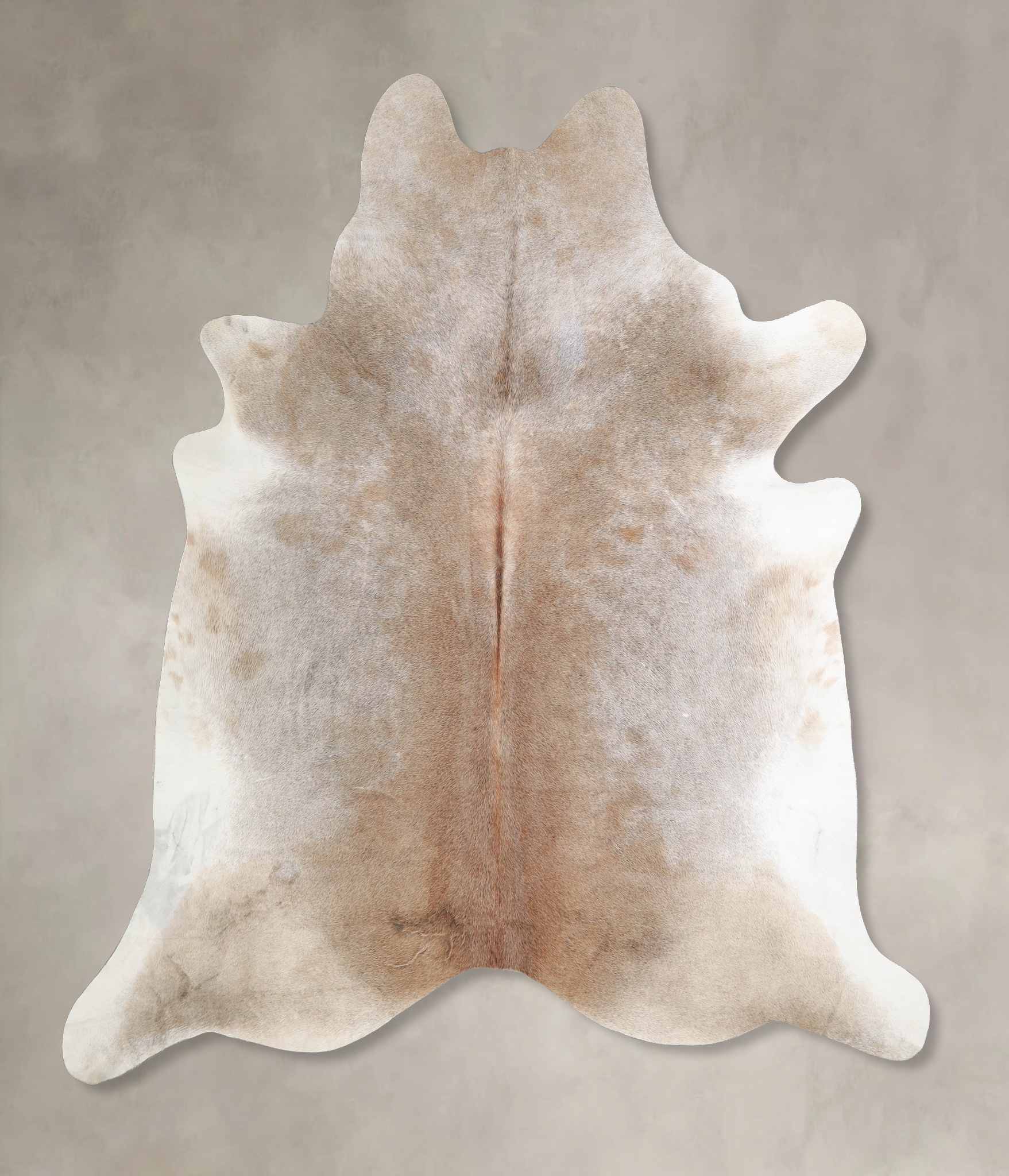 Grey with Beige Cowhide Rug #A34351